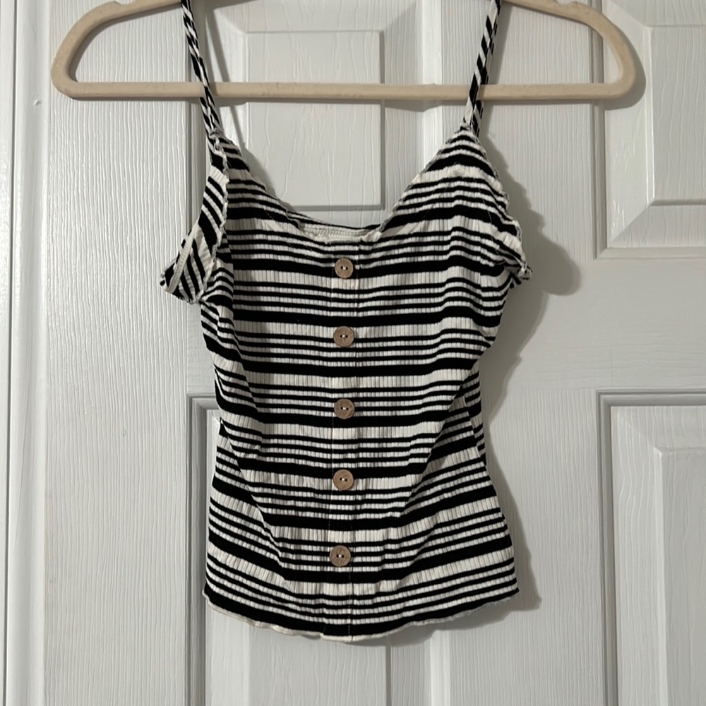 Black and white tank top